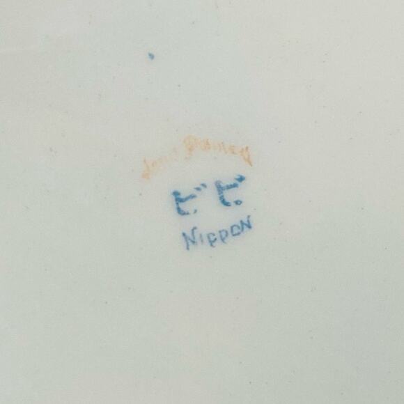 Vintage Hand Painted Nippon Porcelain Relish Tidbit Tray & 4 Salt Cellars Set - Picture 5 of 13